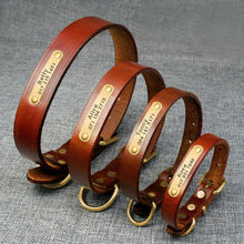 Afbeelding in Gallery-weergave laden, Leather Personalized Dog Collar-Furbaby Friends Gifts