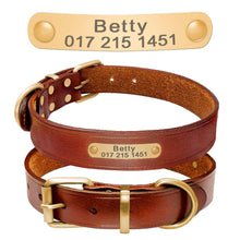 Afbeelding in Gallery-weergave laden, Leather Personalized Dog Collar-Furbaby Friends Gifts