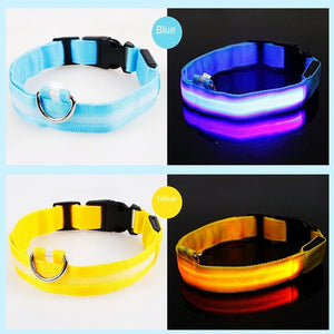 LED Adjustable Glowing Dog Collar-Furbaby Friends Gifts