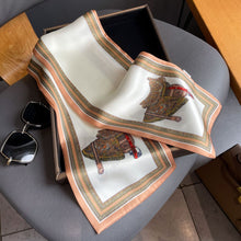 Afbeelding in Gallery-weergave laden, Long Silk Horse Print Scarves-Furbaby Friends Gifts