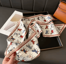 Charger l'image dans la galerie, Long Silky Horse Print Scarves-Furbaby Friends Gifts