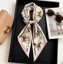 Charger l'image dans la galerie, Long Silky Horse Print Scarves-Furbaby Friends Gifts