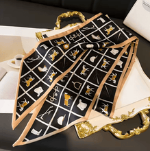 Charger l'image dans la galerie, Long Silky Horse Print Scarves-Furbaby Friends Gifts