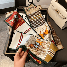 Charger l'image dans la galerie, Long Silky Horse Print Scarves-Furbaby Friends Gifts