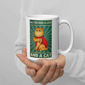 Love And a Cat....Ceramic Mug-Furbaby Friends Gifts