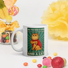 Carica l&#39;immagine nel visualizzatore di Gallery, Love And a Cat....Ceramic Mug-Furbaby Friends Gifts