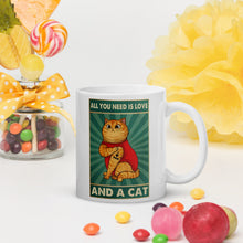 Cargar imagen en el visor de la galería, Love And a Cat....Ceramic Mug-Furbaby Friends Gifts