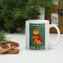 Cargar imagen en el visor de la galería, Love And a Cat....Ceramic Mug-Furbaby Friends Gifts