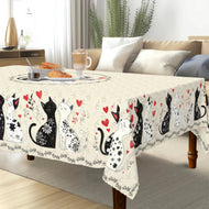 Love Cats Waterproof Tablecloth-Furbaby Friends Gifts