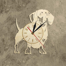 Load image into Gallery viewer, Love Doxie Bamboo Clock-Furbaby Friends Gifts