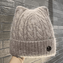 Load image into Gallery viewer, Luxuriously Soft Woollen Cat Ear Beanie-Furbaby Friends Gifts