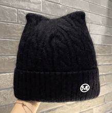 Load image into Gallery viewer, Luxuriously Soft Woollen Cat Ear Beanie-Furbaby Friends Gifts