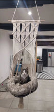 Laden Sie das Bild in den Galerie-Viewer, Macrame Swing Cat Bed-Furbaby Friends Gifts