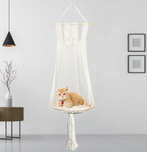 Cargar imagen en el visor de la galería, Macrame Swing Cat Bed-Furbaby Friends Gifts