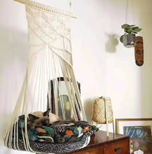 Load image into Gallery viewer, Macrame Swing Cat Bed-Furbaby Friends Gifts