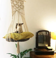 Carregar imagem no visualizador da galeria, Macrame Swing Cat Bed-Furbaby Friends Gifts
