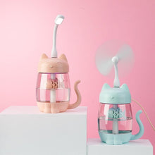 Cargar imagen en el visor de la galería, Mini Air Humidifier/ Lamp/ Desk Fan-Furbaby Friends Gifts