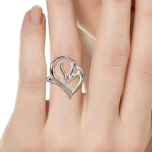 'Mothers' Love' Sterling Silver Ring-Furbaby Friends Gifts
