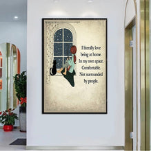 Carregar imagem no visualizador da galeria, &#39;My Home&#39; Kitty Canvas Oil Print Posters-Furbaby Friends Gifts