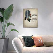 Carica l&#39;immagine nel visualizzatore di Gallery, &#39;My Home&#39; Kitty Canvas Oil Print Posters-Furbaby Friends Gifts