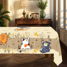 Cargar imagen en el visor de la galería, Naughty Fat Kittens Tablecloths-Furbaby Friends Gifts