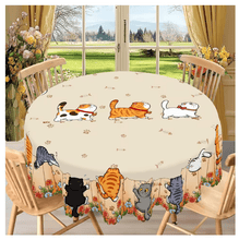 Cargar imagen en el visor de la galería, Naughty Fat Kittens Tablecloths-Furbaby Friends Gifts