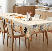 Cargar imagen en el visor de la galería, Naughty Fat Kittens Tablecloths-Furbaby Friends Gifts