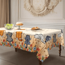 Cargar imagen en el visor de la galería, Naughty Fat Kittens Tablecloths-Furbaby Friends Gifts