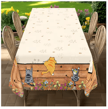 Cargar imagen en el visor de la galería, Naughty Fat Kittens Tablecloths-Furbaby Friends Gifts