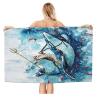 'Neptune Cat' Beach Towel-Furbaby Friends Gifts