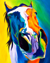 Load image into Gallery viewer, Nosy Horse Canvas Oil Print-Furbaby Friends Gifts