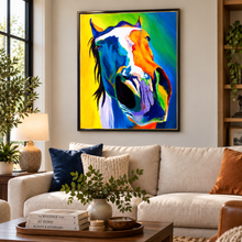 Load image into Gallery viewer, Nosy Horse Canvas Oil Print-Furbaby Friends Gifts