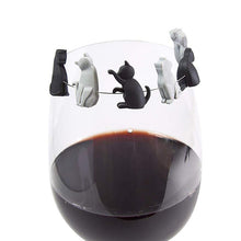 Carica l&#39;immagine nel visualizzatore di Gallery, Party Cats! Silicone Kitties Wine Glass Markers-Furbaby Friends Gifts
