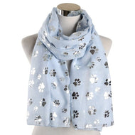 Paw Print Chiffon Scarf-Furbaby Friends Gifts