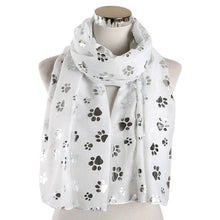 Load image into Gallery viewer, Paw Print Chiffon Scarf-Furbaby Friends Gifts