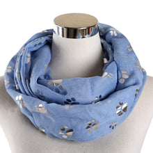 Load image into Gallery viewer, Paw Print Scarf (Looped Style)-Furbaby Friends Gifts