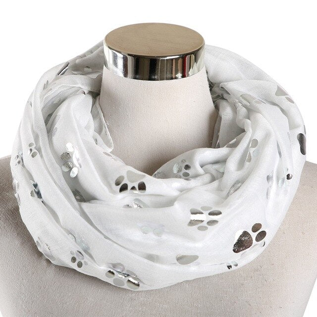 Paw Print Scarf (Looped Style)-Furbaby Friends Gifts