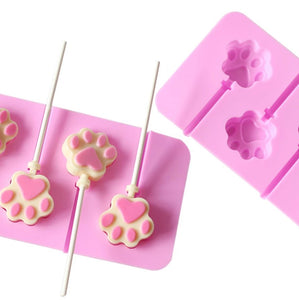 Paw Print Silicone Ice Lolly Tray-Furbaby Friends Gifts