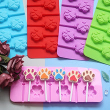 Afbeelding in Gallery-weergave laden, Paw Print Silicone Ice Lolly Tray-Furbaby Friends Gifts