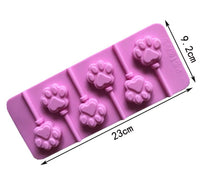 Charger l&#39;image dans la galerie, Paw Print Silicone Ice Lolly Tray-Furbaby Friends Gifts
