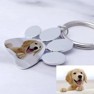 Personalised Pet Photo Paw Keychain-Furbaby Friends Gifts