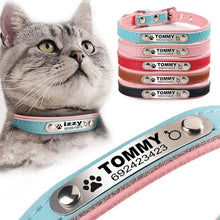 Load image into Gallery viewer, Personalized Leather Collar-Furbaby Friends Gifts