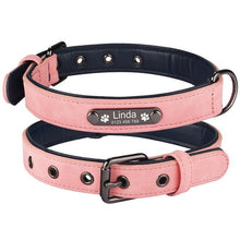 Cargar imagen en el visor de la galería, Personalized Leather Dog Collar - Free Engraving-Furbaby Friends Gifts