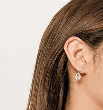 Cargar imagen en el visor de la galería, Pink CZ Paw Sterling Silver Earrings-Furbaby Friends Gifts