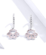 Load image into Gallery viewer, Pink CZ Paw Sterling Silver Earrings-Furbaby Friends Gifts