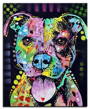 Load image into Gallery viewer, Pitbull Canvas Oil Print-Furbaby Friends Gifts