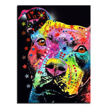Cargar imagen en el visor de la galería, Pitbull Canvas Oil Print-Furbaby Friends Gifts