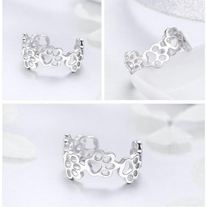 Platinum 'Paw Trail' Ring-Furbaby Friends Gifts
