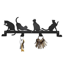 Carregar imagem no visualizador da galeria, Playing Black Kitties Key and Coat Hooks-Furbaby Friends Gifts