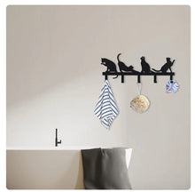 Carregar imagem no visualizador da galeria, Playing Black Kitties Key and Coat Hooks-Furbaby Friends Gifts